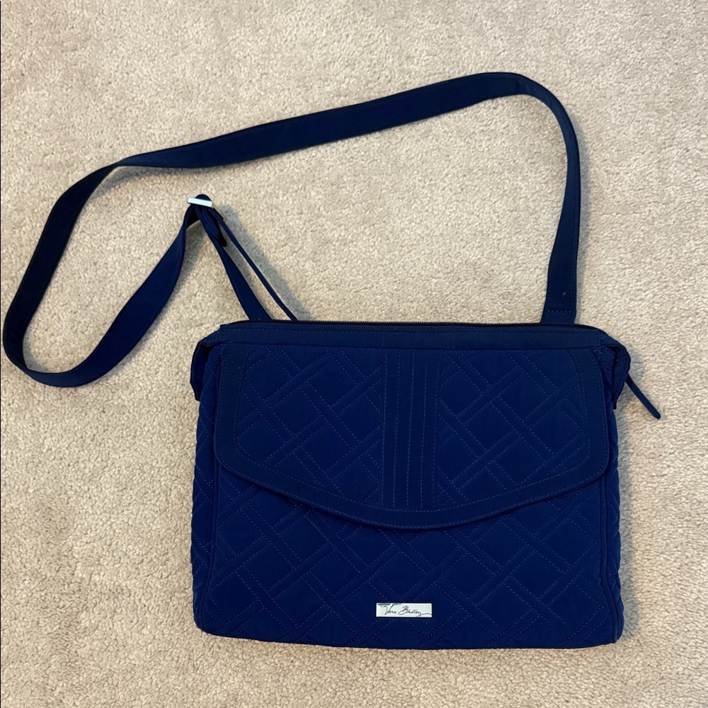 Vera Bradley deep blue crossbody bag.
